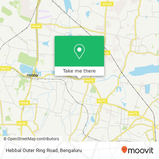 Hebbal Outer Ring Road map