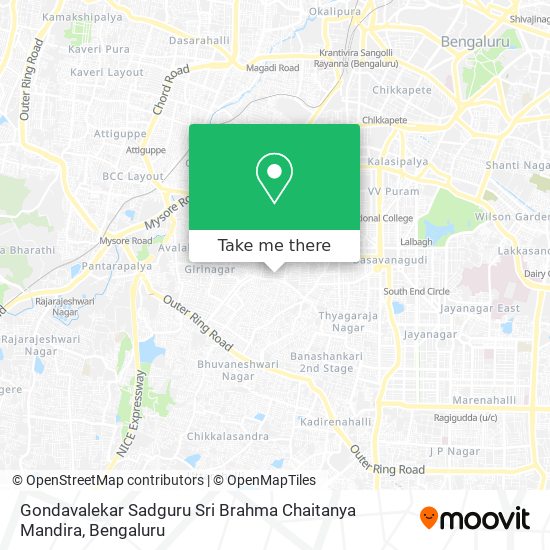 Gondavalekar Sadguru Sri Brahma Chaitanya Mandira map