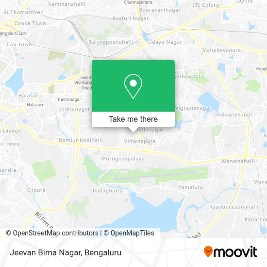 Jeevan Bima Nagar map