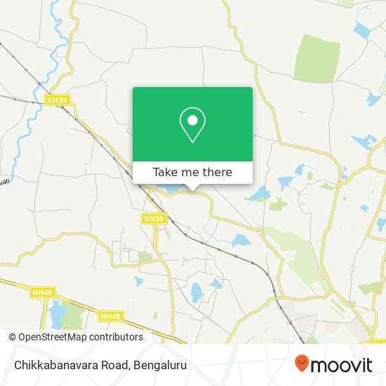 Chikkabanavara Road map