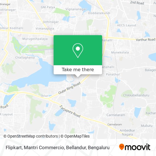 Flipkart, Mantri Commercio, Bellandur map