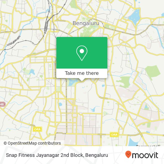 Snap Fitness Jayanagar 2nd Block map