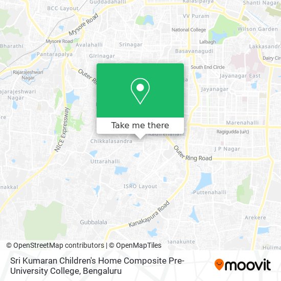 Sri Kumaran Children's Home Composite Pre-University College map