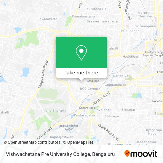 Vishwachetana Pre University College map