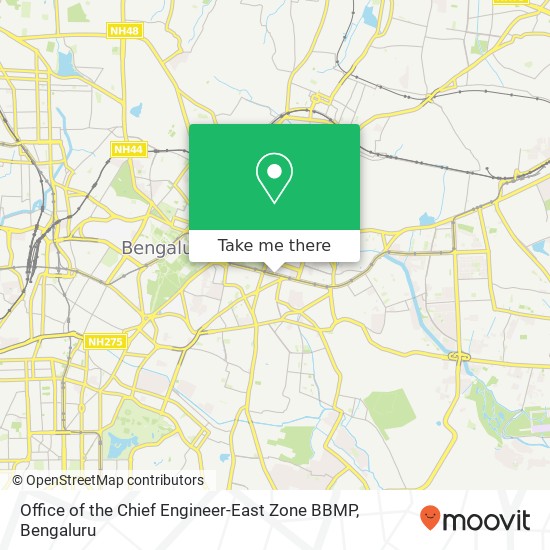 Office of the Chief Engineer-East Zone BBMP map