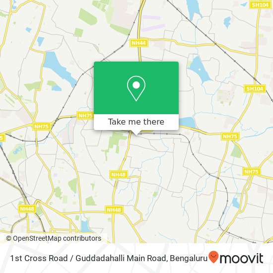 1st Cross Road / Guddadahalli Main Road map