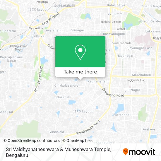 Sri Vaidhyanatheshwara & Muneshwara Temple map