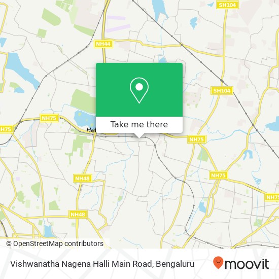 Vishwanatha Nagena Halli Main Road map