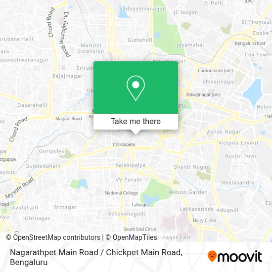 Nagarathpet Main Road / Chickpet Main Road map