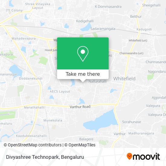 Divyashree Technopark map