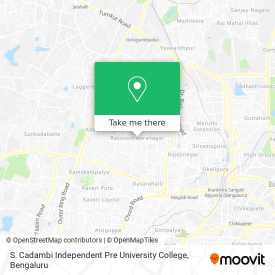S. Cadambi Independent Pre University College map