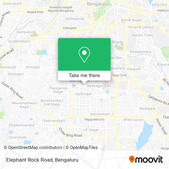 Elephant Rock Road map