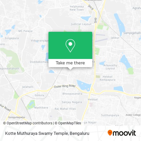 Kotte Muthuraya Swamy Temple map