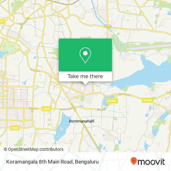 Koramangala 8th Main Road map