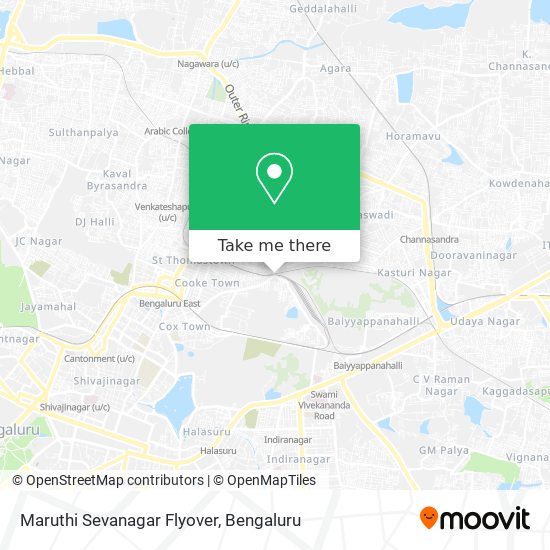Maruthi Sevanagar Flyover map