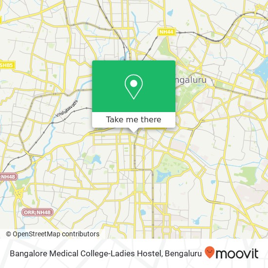 Bangalore Medical College-Ladies Hostel map