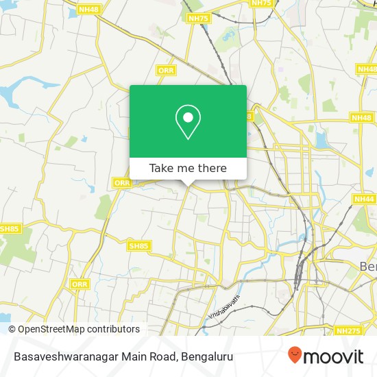 Basaveshwaranagar Main Road map