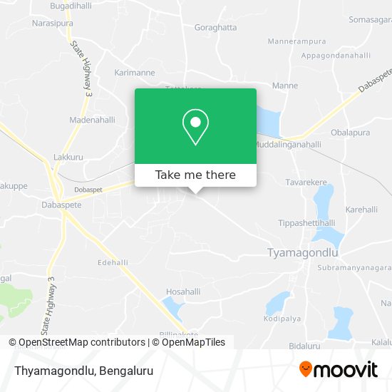 Thyamagondlu map