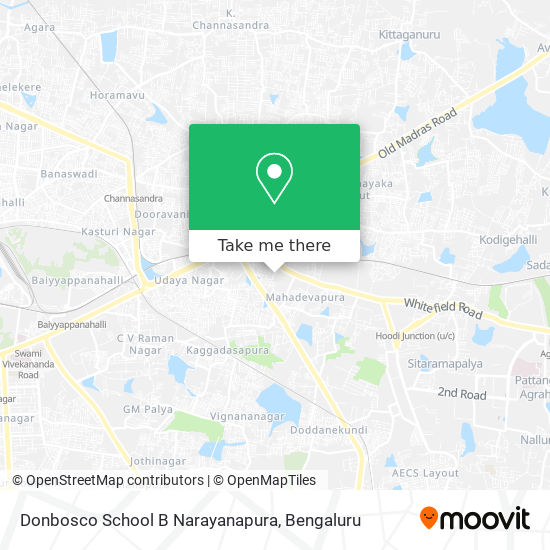 Donbosco School B Narayanapura map