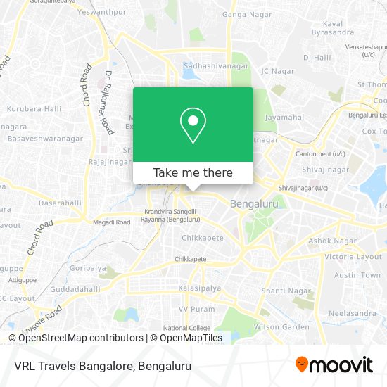 VRL Travels Bangalore map