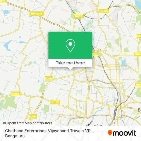 Chethana Enterprises-Vijayanand Travels-VRL map