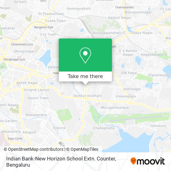 Indian Bank-New Horizon School Extn. Counter map