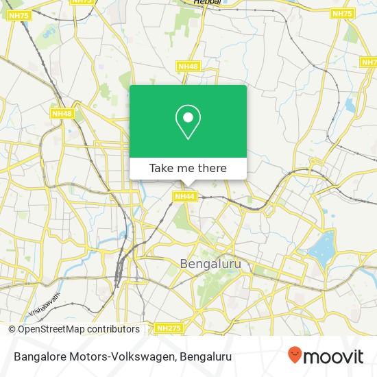 Bangalore Motors-Volkswagen map