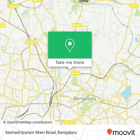 Seshadripuram Main Road map