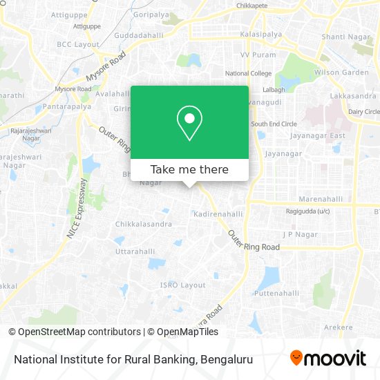 National Institute for Rural Banking map