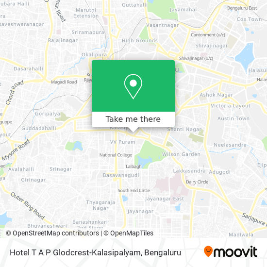 Hotel T A P Glodcrest-Kalasipalyam map