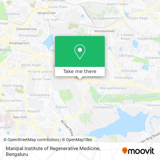 Manipal Institute of Regenerative Medicine map