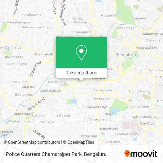 Police Quarters Chamarajpet Park map
