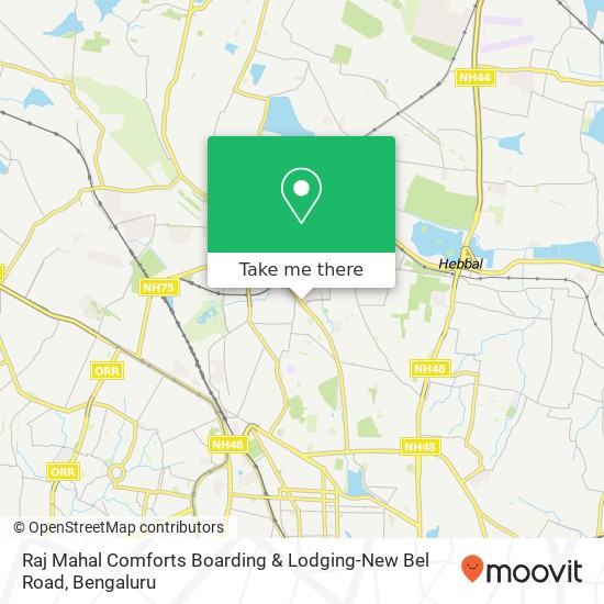 Raj Mahal Comforts Boarding & Lodging-New Bel Road map