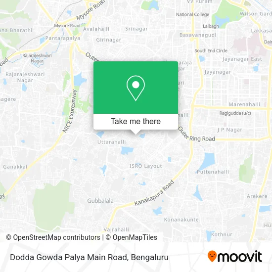 Dodda Gowda Palya Main Road map