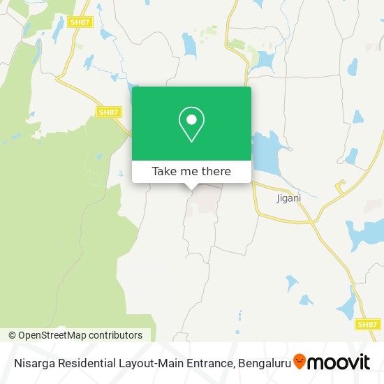 Nisarga Residential Layout-Main Entrance map