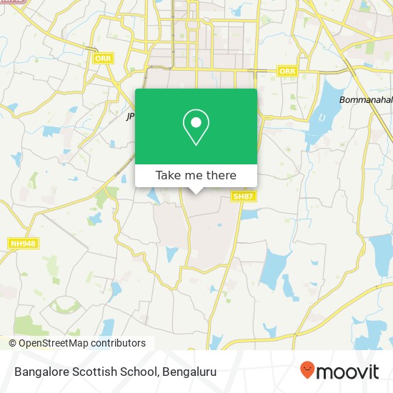 Bangalore Scottish School map