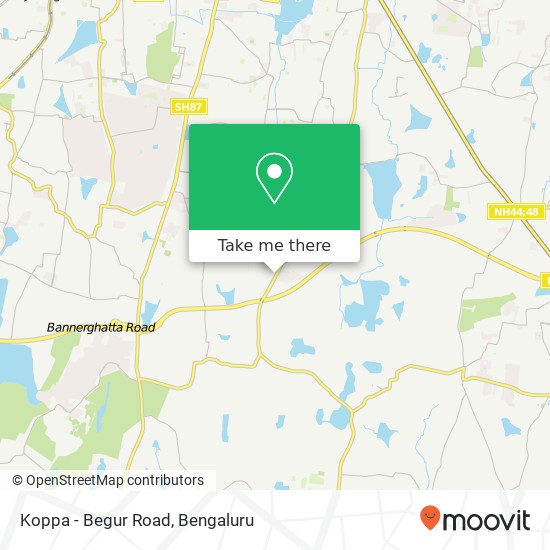 Koppa - Begur Road map