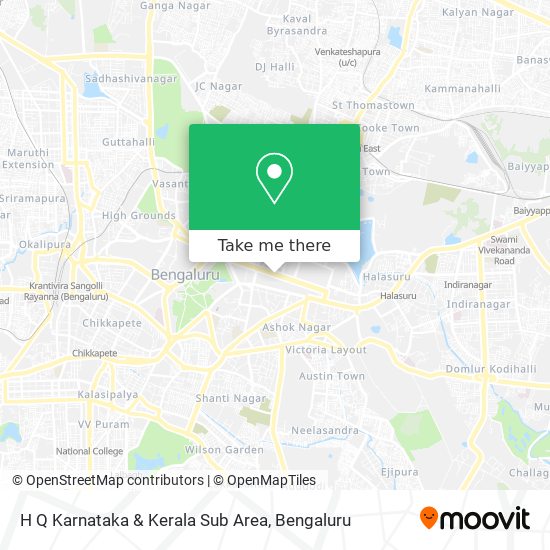 H Q Karnataka & Kerala Sub Area map