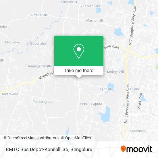 BMTC Bus Depot-Kannalli 35 map