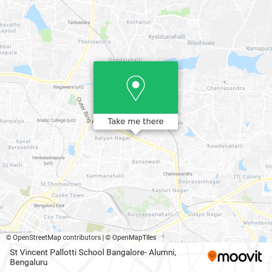 St Vincent Pallotti School Bangalore- Alumni map