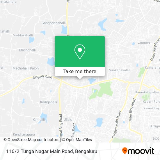 116/2 Tunga Nagar Main Road map