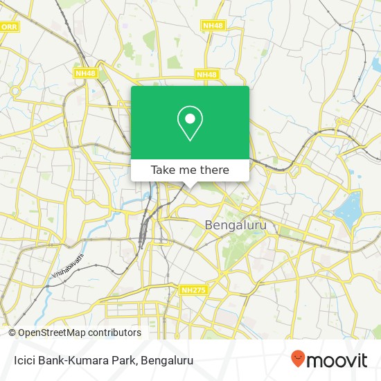 Icici Bank-Kumara Park map