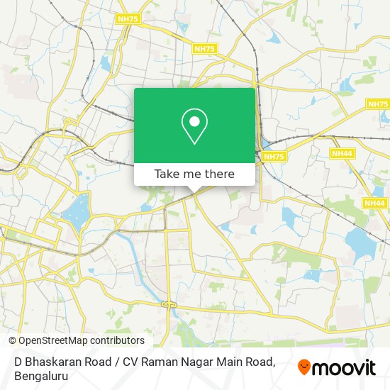 D Bhaskaran Road / CV Raman Nagar Main Road map
