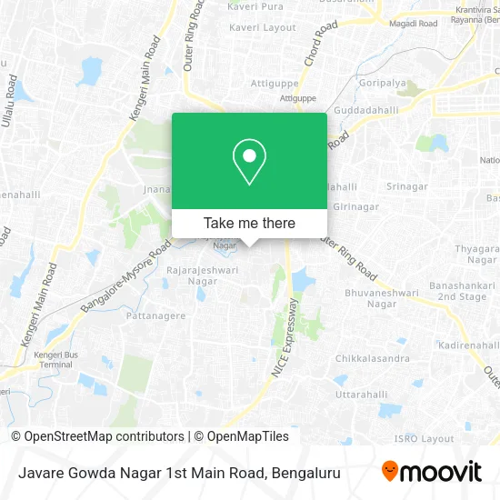 Javare Gowda Nagar 1st Main Road map