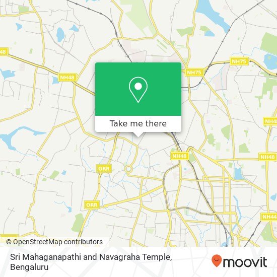 Sri Mahaganapathi and Navagraha Temple map