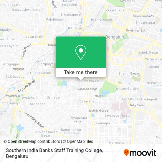 Southern India Banks Staff Training College map