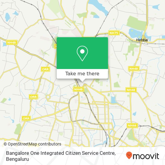 Bangalore One Integrated Citizen Service Centre map