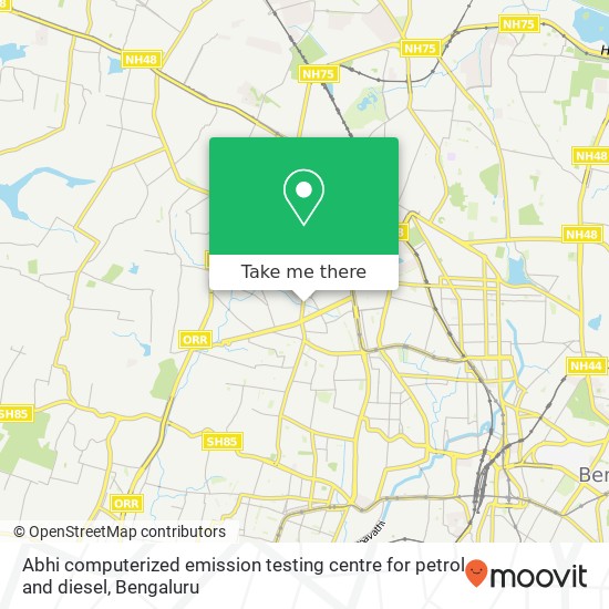 Abhi computerized emission testing centre for petrol and diesel map