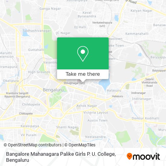 Bangalore Mahanagara Palike Girls P. U. College map