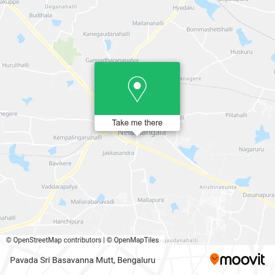 PAVADA SRI BASAVANNA MUTT map